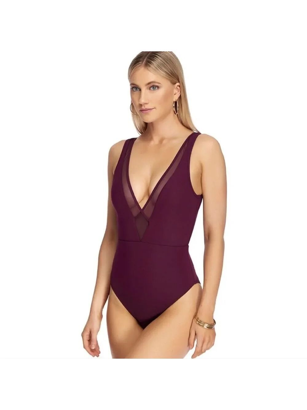 Jets Swimwear Australia Conspire Plunge One Piece Swimsuit US 6 NWT